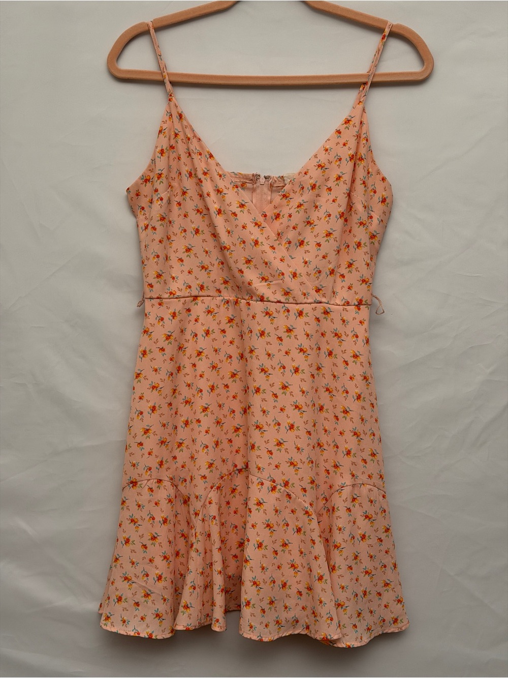 Altar'd State Peach Floral Mini Dress